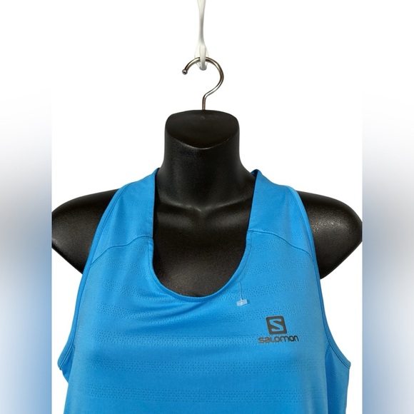 NWOT, Salomon, Sense Aero Singlet GFX Running Tank Top, Medium, Blue 🏃♀️➡️ - Picture 3 of 10